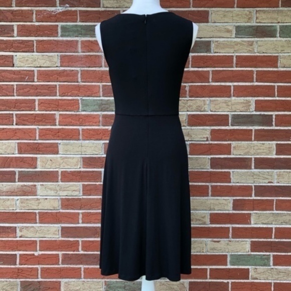 Calvin Klein NWT Black Silver Embellished Waistline Sleeveless Dress π - Picture 7 of 13